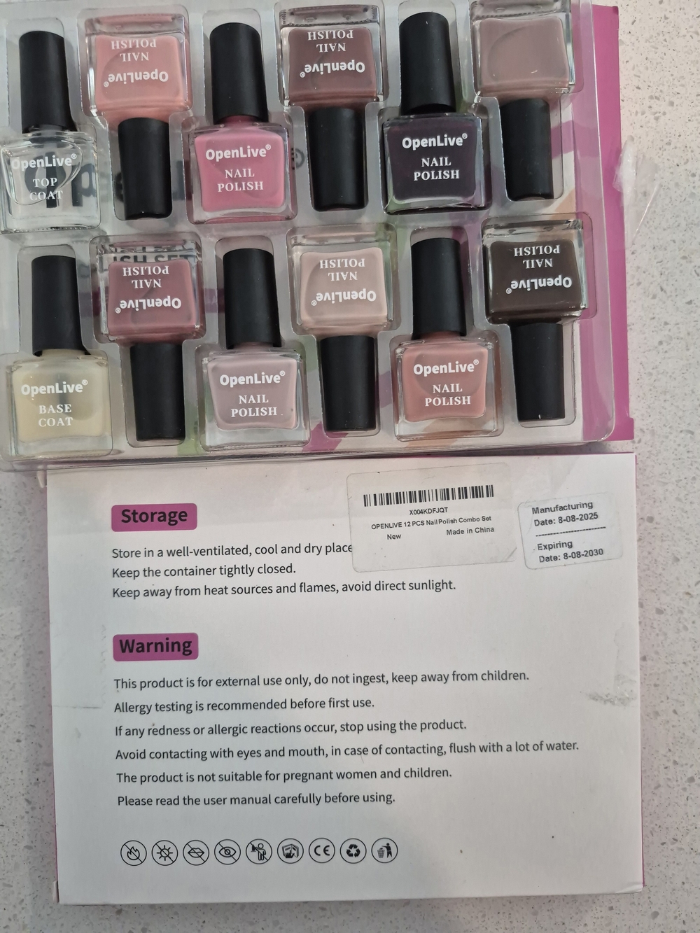 2 Boxes Of 12 Piece Pink & Neutral Nail Polish Set